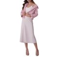 thumbnail image 2 of INSPIRE CHIC Women's Faux Fur Turn Down Collar Open Front Cropped Fluffy Jacket M Pink, 2 of 6