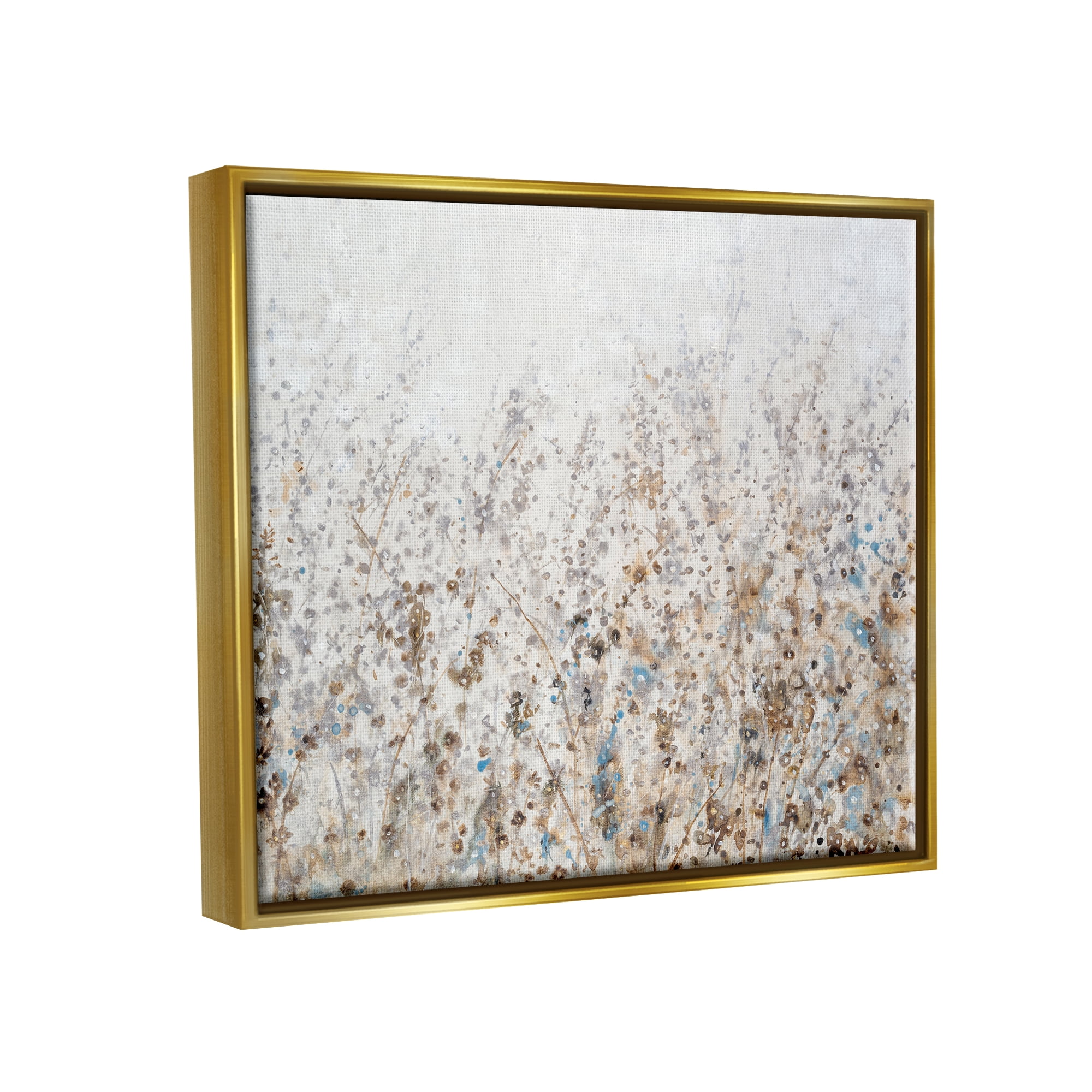 Stupell Industries Abstract Botanical Scenery Abstract Painting Gold Floater Framed Canvas Art Print Wall Art, 31 x 25