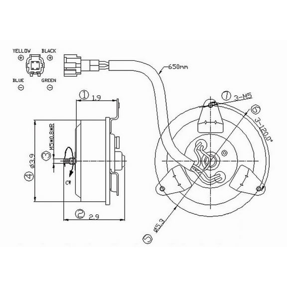Engine Cooling Fan Motor Fits select: 2003-2007 INFINITI G35, 2003-2009 NISSAN 350Z