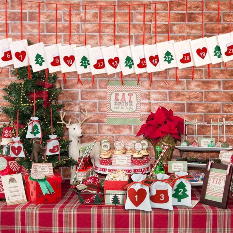 Fridja 2022 Red Wine Bag Advent Calendar Fabric Bag For Children Women And  Men Christmas Advent Calendar - Walmart.com