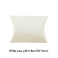 thumbnail image 4 of Cateissary 50 Uds. Funda de almohada de papel caja de regalo boda para almacenamiento de dulces cajas de bolsas joyería manualidades regalo pequeños Funda de almohada blanca, 4 of 6