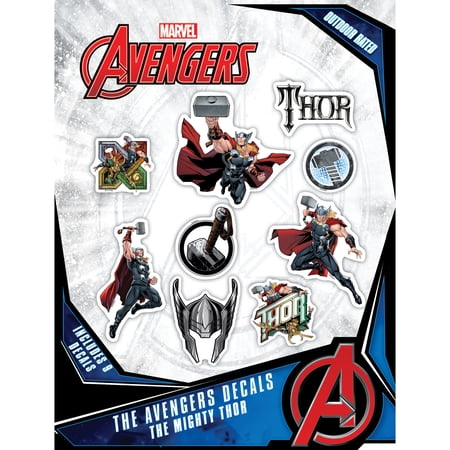 Marvel Thor Vinyl Decals – Set of 9 Outdoor Rated Stickers for Car Laptop Computer Water Bottle – Marvel Stickers for Kids and Adults Thor