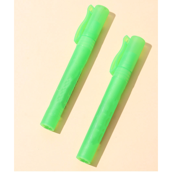 Thermal Paper Privacy Eraser, 10ml White-Out Correction Fluid Pen, PC Spray for Documents, Labels, Packages, Shipping Addresses, Privacy Protection, Green Case(2PCS)
