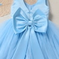 thumbnail image 7 of IBTOM CASTLE Toddler Flower Girl Dress Baby Butterfly Ruffle Tulle Tutu Dress Princess Birthday Party Pageant Formal Wedding Prom Gown Blue, 7 of 7