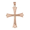 thumbnail image 1 of 14K Rose Gold Crucifix Pendant - 55 mm, 1 of 3