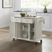Crosley Furniture MDF Wood Granite Top Kitchen Cart in White