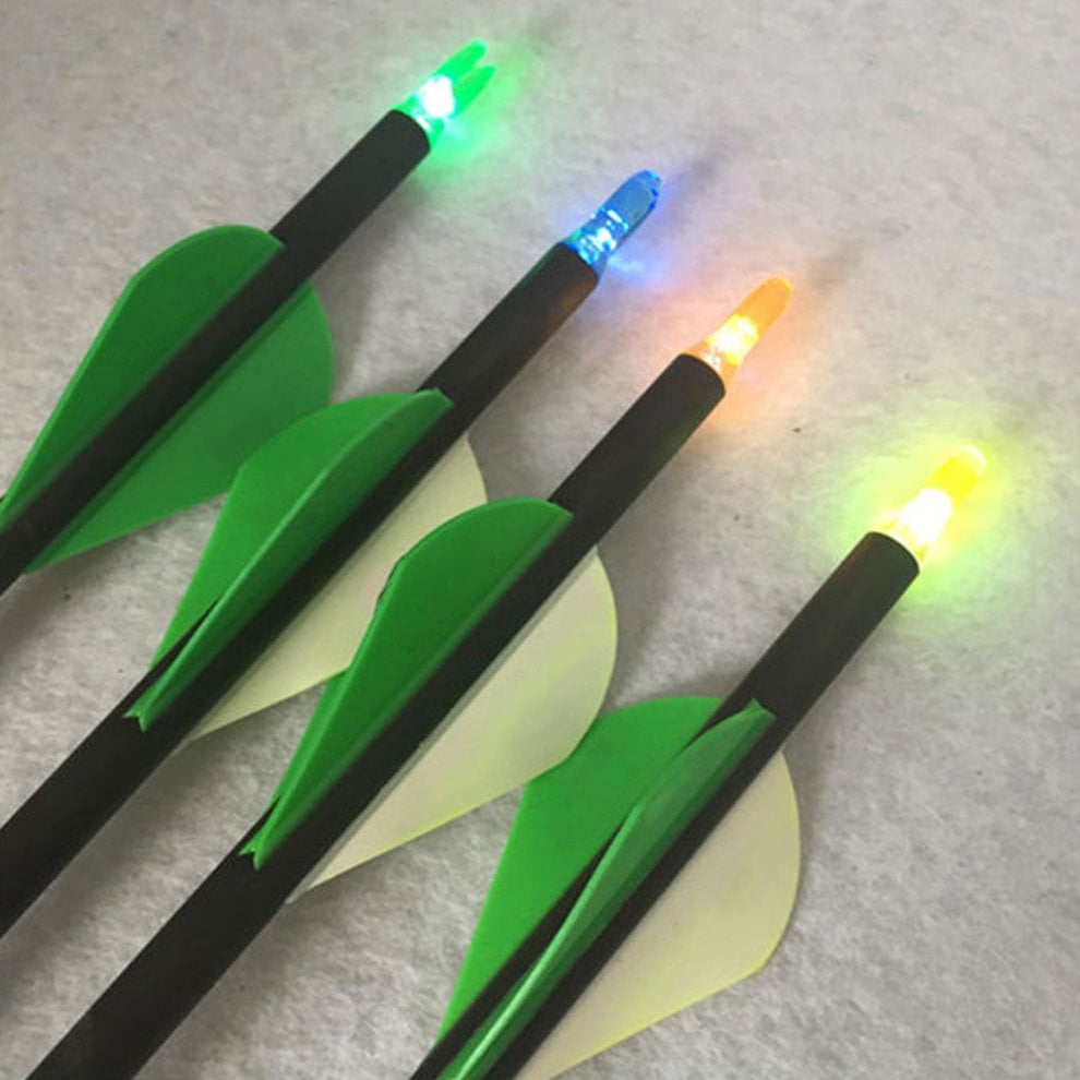 12PCS//SET LED Luminous Arrow Nock Outdoor Hunting Archery Arrow Tail Light J5