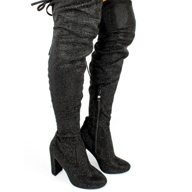 Botas Largas de tacon para Dama Hanna MX Diamond Black