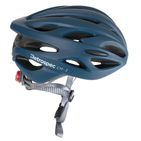 Retrospec CM-3 Bike Helmet with LED Safety Light Adjustable Dial and 24