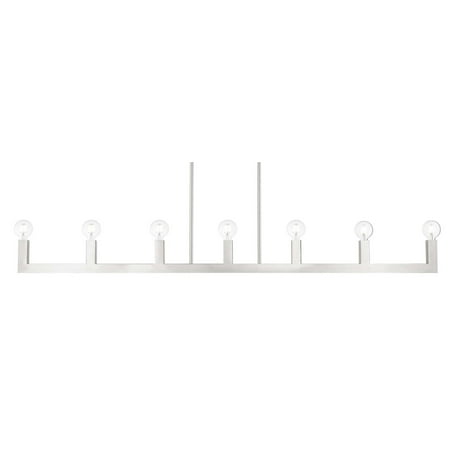 

Livex Lighting 49209 Solna 7 Light 17 Wide Linear Chandelier - Nickel