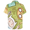 thumbnail image 6 of Adventure Time Casual Short Sleeve Shirt Lapel Collar Shirt Summer Beach Shirt 2XL, 6 of 8