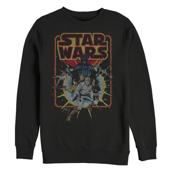 Men's Star Wars Retro Explosion Sweatshirt Black Medium
