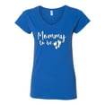 thumbnail image 2 of Wild Bobby, Mommy to Be Pregnancy Reveal Gift Parents to Be, Pop Culture, Women Standard V-Neck Tee, Royal, XX-Large, 2 of 3