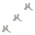 thumbnail image 2 of relayinert Soft Five Toe Socks Stretchable Cotton High Crew Socks Athletic Solid Socks Grey 3Set, 2 of 6