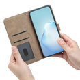 thumbnail image 4 of For iPhone 16e Case Flip Leather Retro Phone Cover Lines Imprinted - Grey, 4 of 5