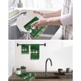 thumbnail image 5 of St Patricks Day Kitchen Dish Towels for Drying Dishes Set of 4, Gnomes Green Shamrock Spring Gold Coin Striped Waffle Weave Microfiber Hand Tea Bathroom Towels Quick Dry & Absorbent Towel 15.7x23.6, 5 of 7