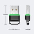 thumbnail image 3 of Adaptador Usb Compatible Con Bluetooth 5.1 Adaptador USB 5.1 compatible con Bluetooth sin controlador para Win/8.1/10/11 (Verde) Likrtyny Para estrenar, 3 of 7