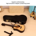thumbnail image 4 of Miniature Wooden Guitar Model, Multipurpose High Simulation Decorative Mini Musical Instrument Environmentally Friendly Sturdy with Stand and Case for Office, 4 of 7