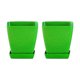 thumbnail image 1 of EeaseMX 2 juegos de macetas pequeñas de fibra vegetal para suculentas, decoración de jardinería (verde), 1 of 7