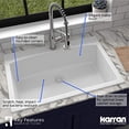 thumbnail image 5 of QT-712 Drop-In Quartz Composite 33 in. 1-Hole Single Bowl Kitchen Sink Kit in White, 5 of 7