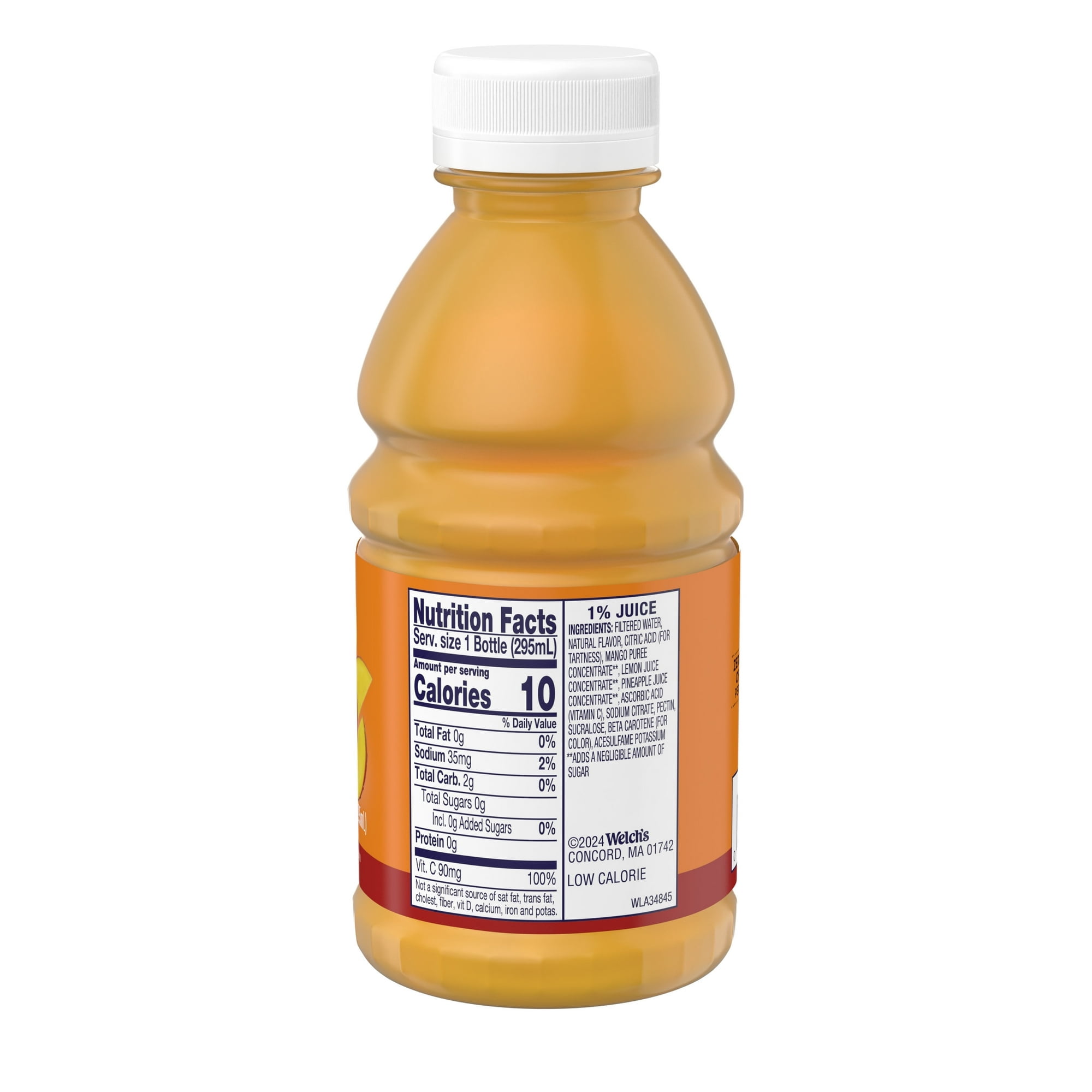 ( 2 Box ) WELCH'S 10 FL OZ ZERO SUGAR DRINK - TROPICAL PUNCH