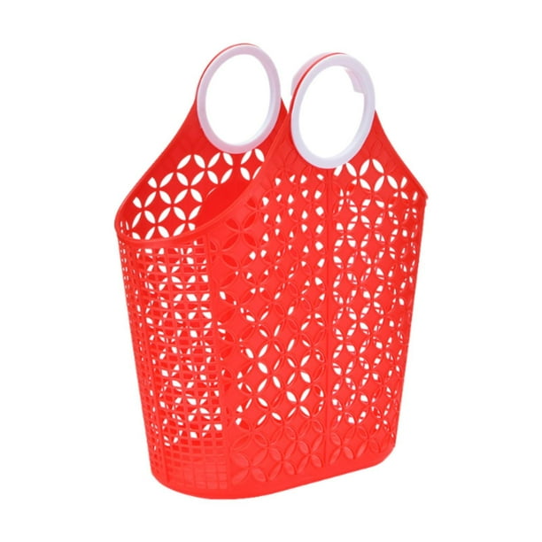 Cesta de ducha, organizador de ducha con asas, bolsa de almacenamiento para artículos de tocador, cesta de almacenamiento para el hogar para garaje y Rojo