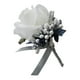 thumbnail image 2 of Broche de boda Artificial Sunnimix Boutonniere Corsage Broche Pin Gris blanco y plateado, 2 of 8