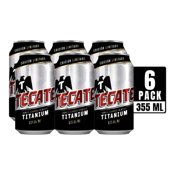 Cerveza Tecate Titanium 6 pack lata 355 ml