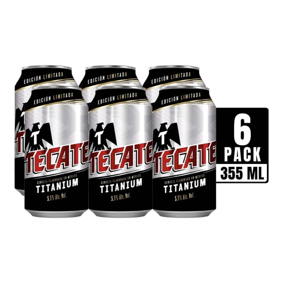 Cerveza Tecate Titanium 6 pack lata 355 ml