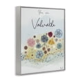 thumbnail image 3 of Stupell Industries You Are Valuable Modern Blooms Gray Framed Giclee Art, design by Renel Peters, 30 x 24, 3 of 8