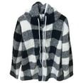 thumbnail image 4 of JIAYUE Womens Outerwear Jacket Coat Plaid Long Sleeve Relaxed Fit Zipper Snug Warmth Hooded Sherpa For Women Casual Dailywear, 4 of 5