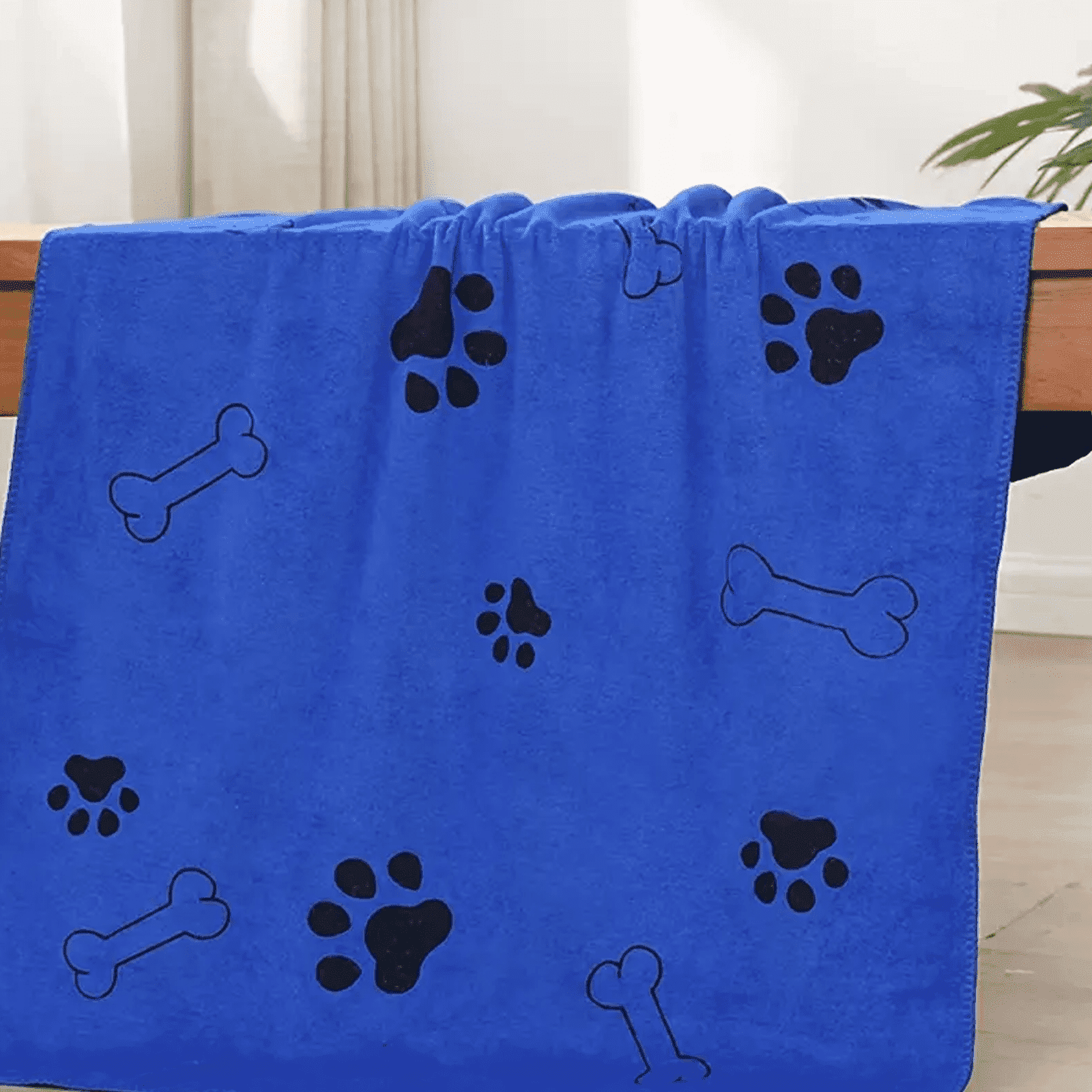 BYXAS Microfiber Dog Towels for Drying Dogs, Super Absorbent and Soft Pet Grooming Towel, 40 Inch X 24 Inch, Perfect Dog Shower & Bath Supplies for Large, Medium or Small Dogs, Blue