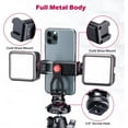 thumbnail image 2 of Metal Phone Tripod Mount ST-10 - Universal 360 °   Adapter with 2 Cold Shoe Mounts, Adjustable Clamp for iPhone, Samsung & All Smartphones, 2 of 5