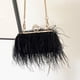 thumbnail image 3 of Bolso de hombro con cadena de moda para mujer, bolso de mano de noche de felpa, bolsos de boda, 3 of 5