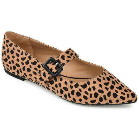 

Journee Womens Karissa Buckle Pointed Toe Mary Jane Dress Flats