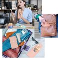 thumbnail image 5 of 4 Pcs Portable Brush Bags Brush Storage Pouch for Travel Small Cosmetics Brushes Case Makeup Brush Protection Bag with Platic Buttons (4 Colors), 5 of 6