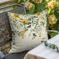 thumbnail image 2 of Green Eucalyptus Leaves Pillow Covers 16x16 Inch, Retro Rustic Botanical Floral Linen Pillowcase with Invisible Zipper, Decorative Throw Pillow Covers Cushion Case for Couch Sofa Bed Living Room, 2 of 9