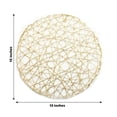 thumbnail image 3 of HLONK 6 Pack 15” Silver Metallic String Round Placemats For Wedding Events Birthday Party, 3 of 11