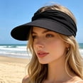 thumbnail image 5 of Homellea Women's UPF 50+ UV Protection Sun Visor Hat,Wide Brim UV Protection and Waterproof Hat, Lightweight Foldable Ponytail Beach Cap for Golf Hiking, 5 of 7