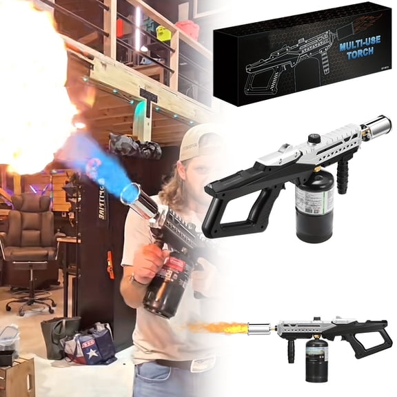 Powerful Propane Torch, Cooking Torch With Adjustable Flame,Blow Torch for BBQ, Campfire, Searing Steak, Welding (Propane Tank Not Included)
