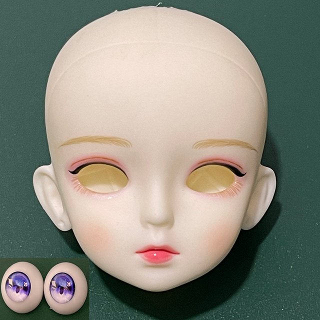 Makeup Doll Head 30CM DOLL 1/6 Bjd Doll Mechanical Joint Body Naked Doll Kids Girls Doll Toy Gifthead and body Gao Jinjia LED