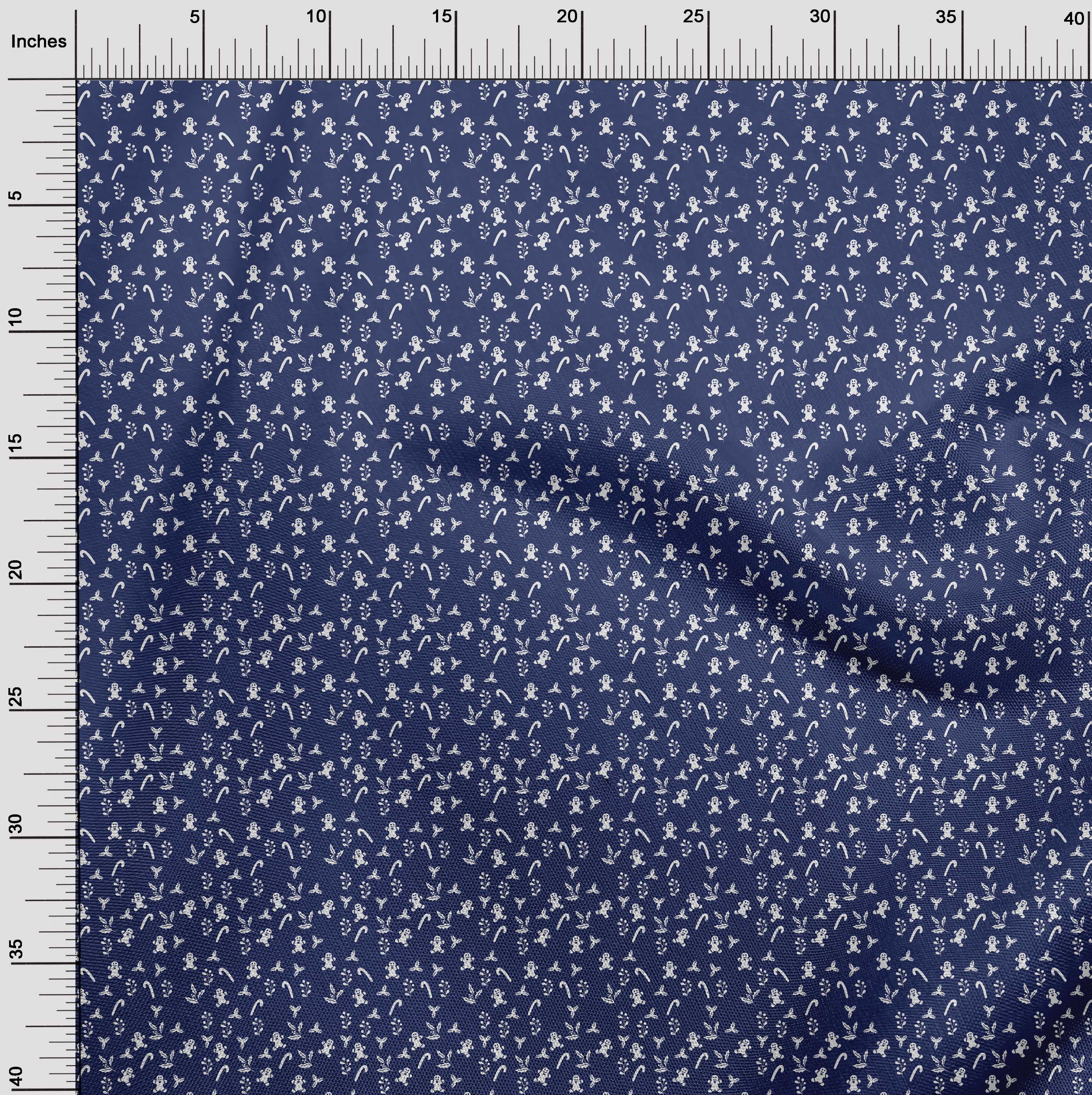 oneOone Viscose Jersey Dark Blue Fabric Christmas Diy Clothing Quilting Fabric Print Fabric By Yard 60 Inch Wide