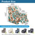 thumbnail image 7 of FKELYI Recliner Slipcover Stretchy Reclining Chair Cover with Pocket Art Boho Flower Leaf Print Non-Slip Sofa Couch Covers 4 Pcs Furniture Protective Covers, 7 of 7