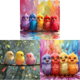 thumbnail image 1 of Kit Pintura Por Números Sobre Lienzo Arte Al Óleo Artesanal Imagen Pájaro Pared Del 40x40cm, 1 of 8