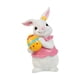 thumbnail image 3 of Escultura de figura de conejito de Pascua, linda decoración de primavera, adorno de mesa Conejo de huevo blanco, 3 of 9