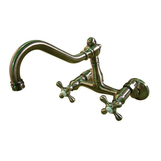 Robinet de Cuisine Mural - Finition Laiton Antique