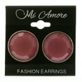 thumbnail image 2 of Mi Amore Pink Acrylic Gem Post-Earrings Silver-Tone/Pink, 2 of 4