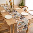 thumbnail image 3 of Pumpkins Halloween Table Runner - 60 Inch Long, Kitchen Dining Table Runner Dresser Scarves, Skull Cute Ghost Candy Watercolor Farmhouse Decor for Coffee Tables Wedding Party Banquet, 3 of 8