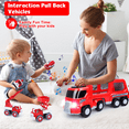 thumbnail image 3 of Kids Toys Car for Boys: Boy Toy Trucks for 3 4 5 6 Year Old Boys Girls | Toddler Toys 5 in 1 Fire Carrier Toy Trucks Set for Kids Age 3-4 3-5 4-7 | Birthday Party Boy Gifts for Kids, 3 of 6