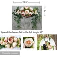 thumbnail image 2 of HAOSHICS Wedding Arch Flowers, 30 Inch Rustic Artificial Floral Swag for Lintel, Arbor and Ceremony, Green Leaves Rose Peony Door Wreath Reception Backdrop Home Decoration, Champagne, 2 of 15